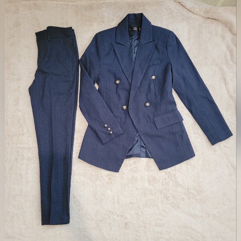 Matching Navy pinstripe Suit set